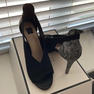 WHBM suede snake slide heel size 10